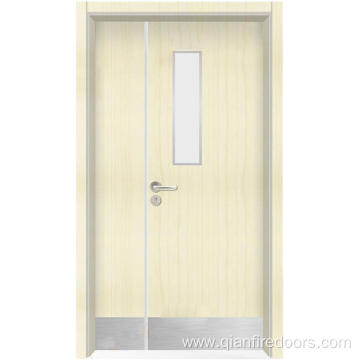 Hospital front handle store glass wood door